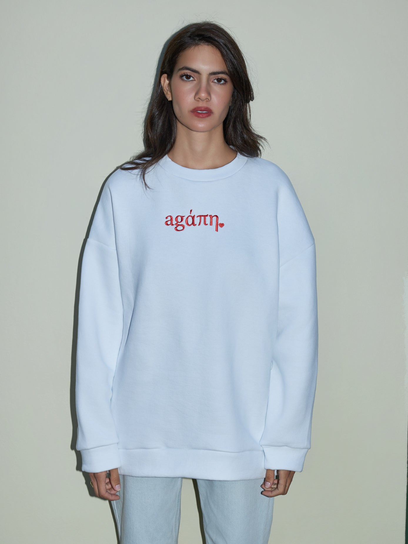 Agaph sweatshirt oversized - White