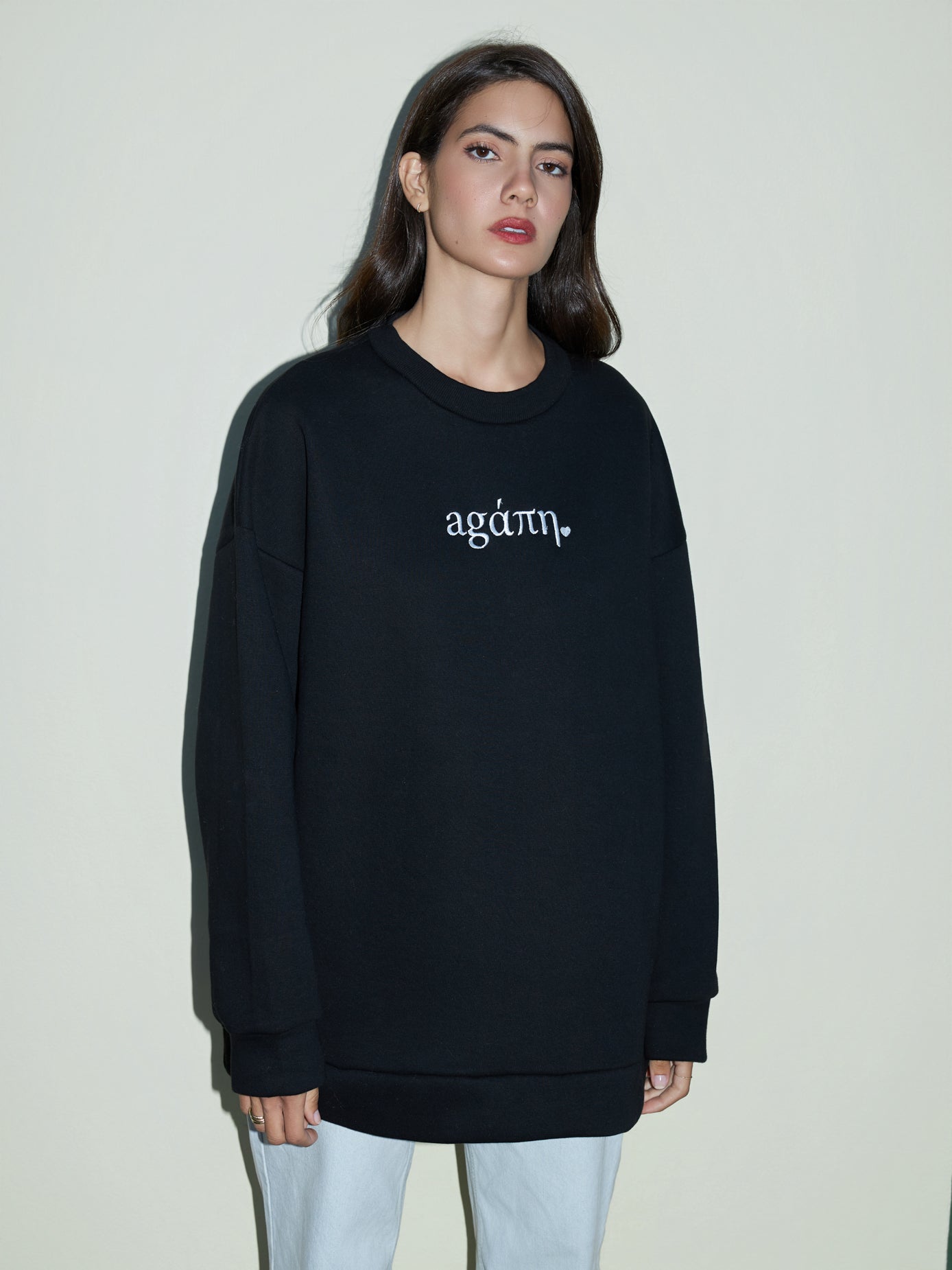 Agaph sweatshirt oversized - Black