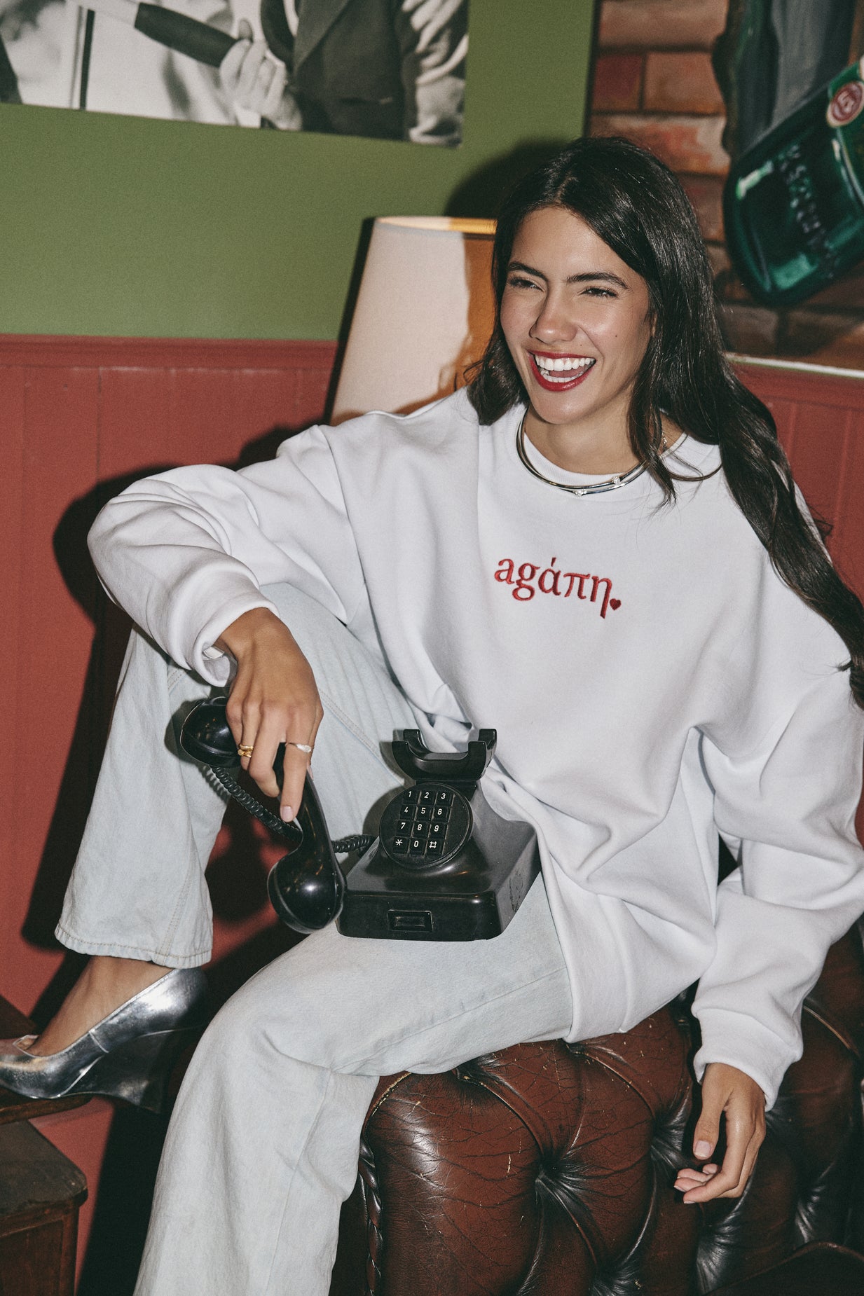 Agaph sweatshirt oversized - White