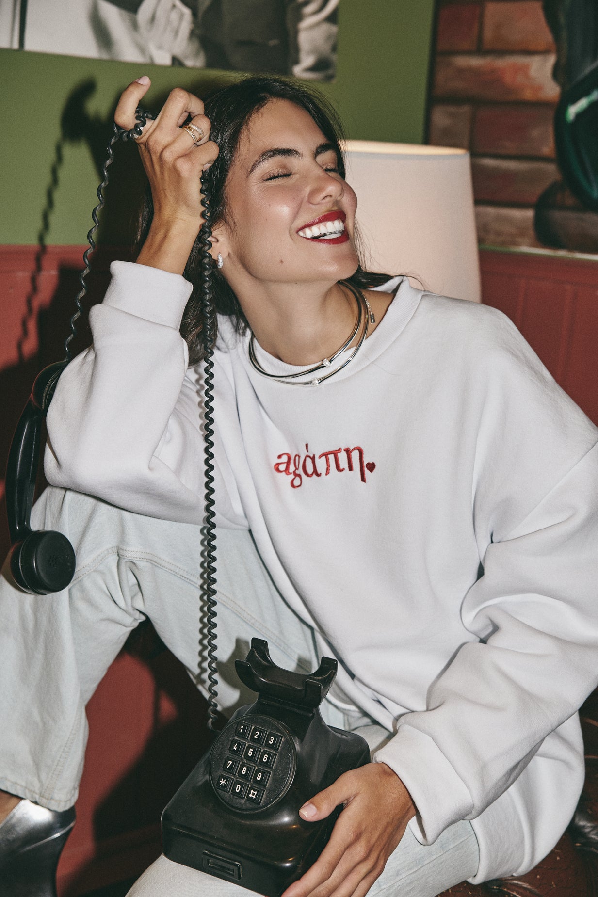 Agaph sweatshirt oversized - White