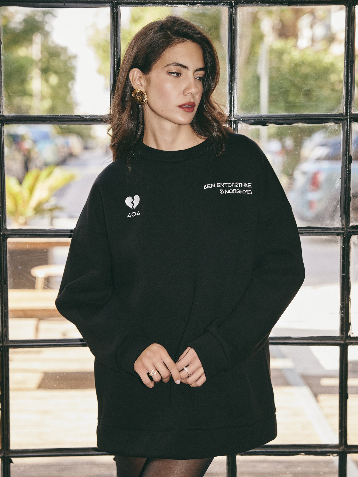 404 sweatshirt oversized - Black