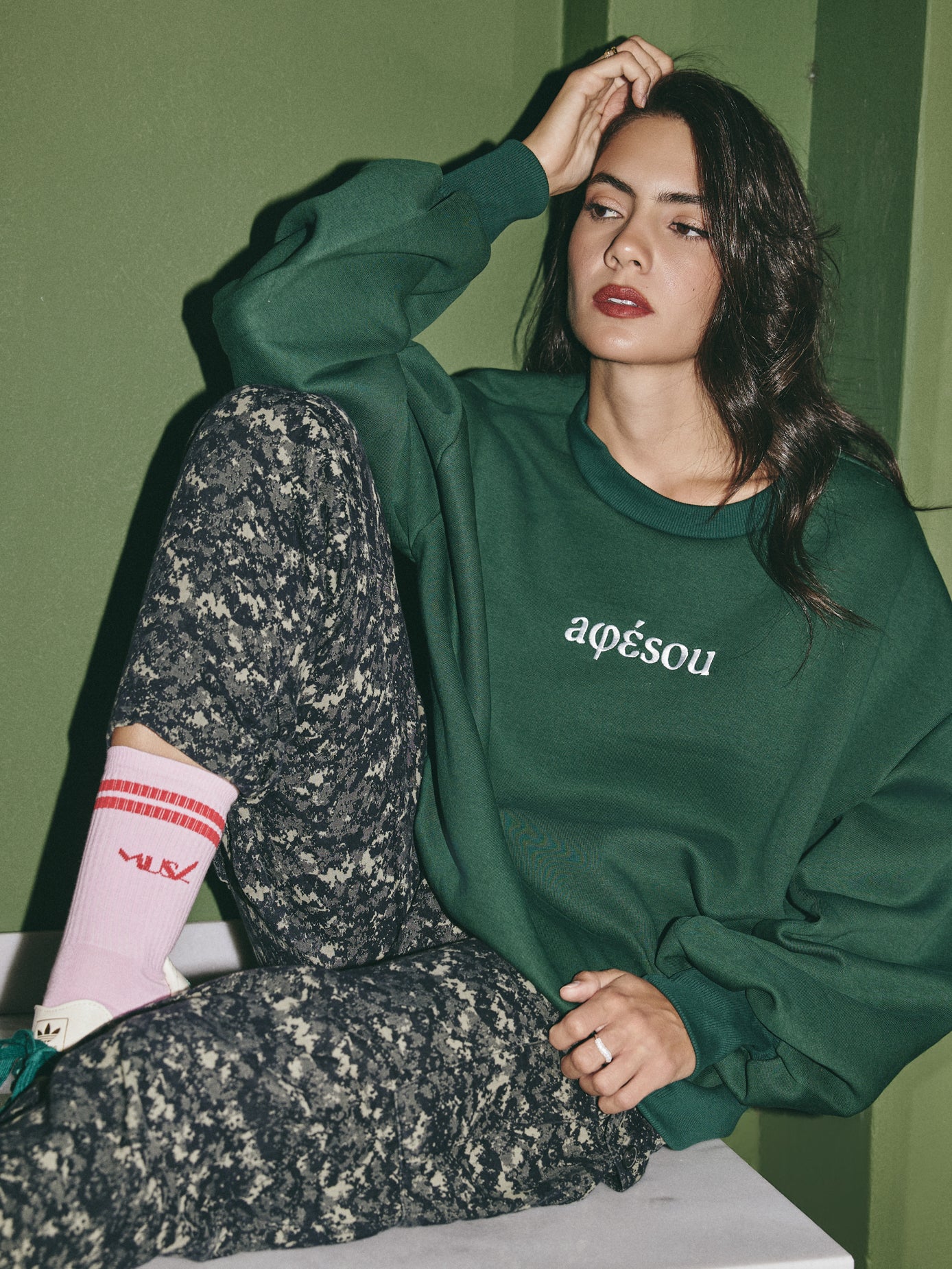 Afesou sweatshirt - Dark Green
