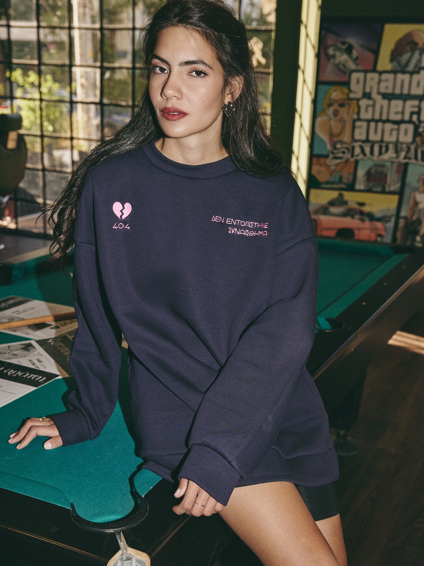 404 sweatshirt oversized - Blue