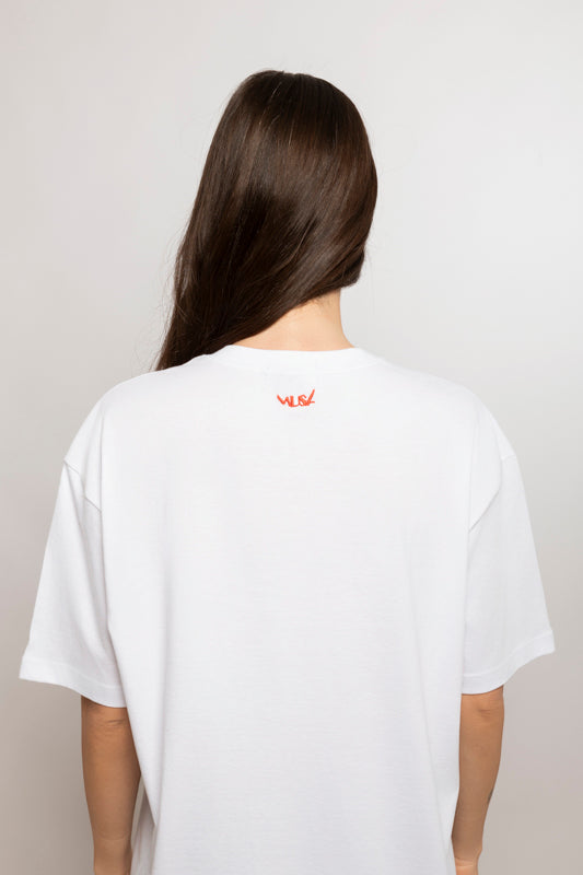 AGAPI- Musa OVERSIZED Tee-WHITE/RED