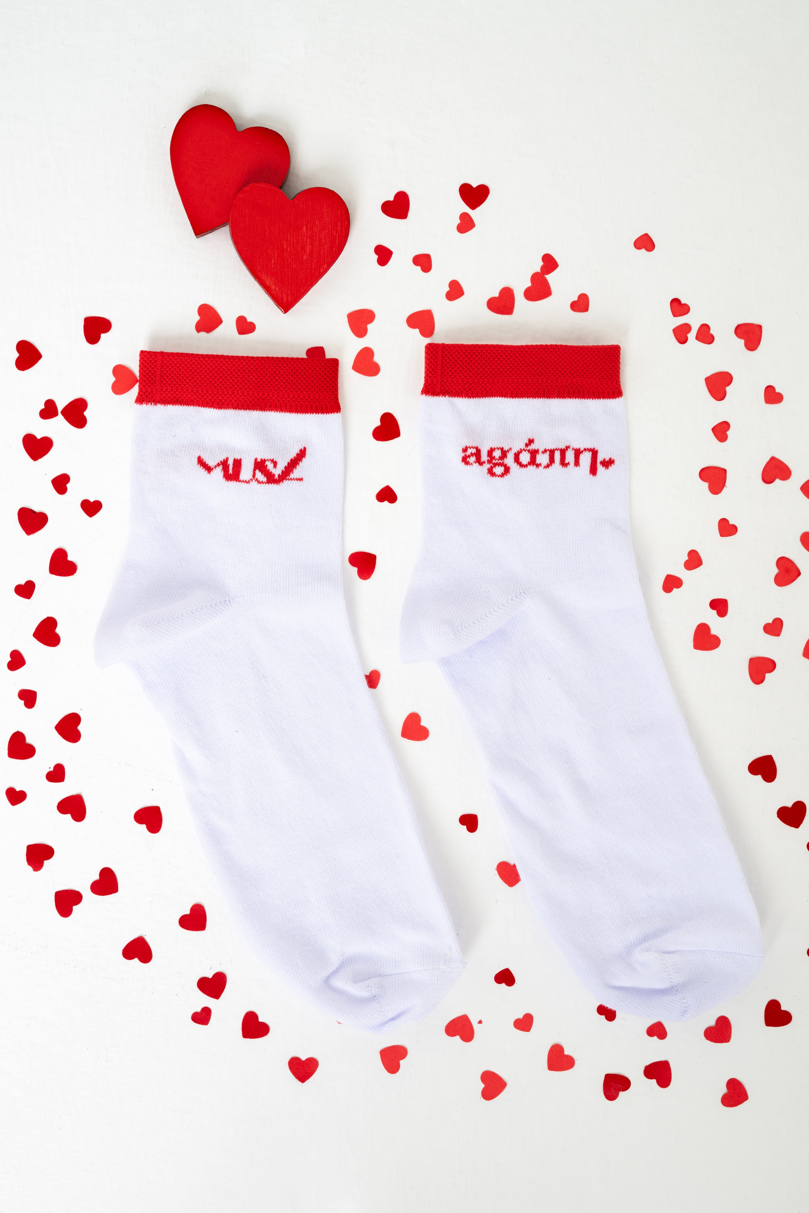 Agaph Socks- White/Red